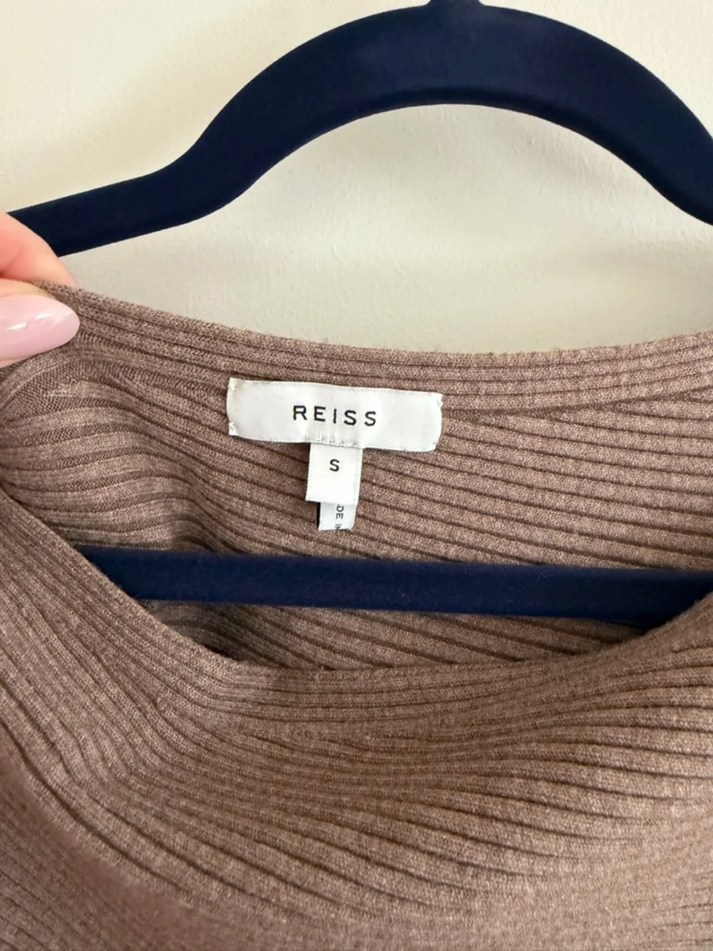 Reiss One-Shoulder Ribbed Knit Dress - Picture 5 of 6